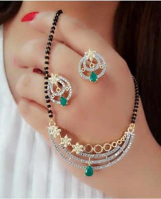 M Creation Alloy Gold-plated Multicolor Jewellery Set(Pack of 1)