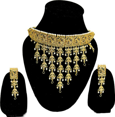 V.V. Sons Brass, Alloy Gold-plated Gold Jewellery Set(Pack of 2)