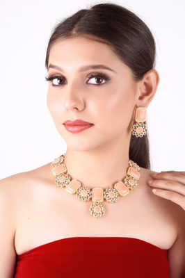 Kirti Traders Alloy Gold-plated Yellow Jewellery Set(Pack of 1)