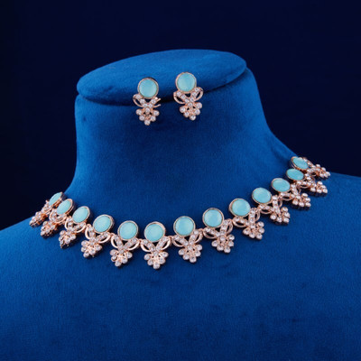 PARTICIAO Alloy Rhodium Silver Jewellery Set(Pack of 1)