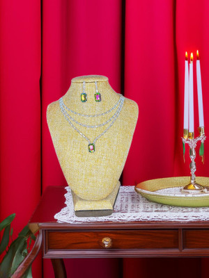 V.V. Sons Alloy Sterling Silver Silver Jewellery Set(Pack of 1)