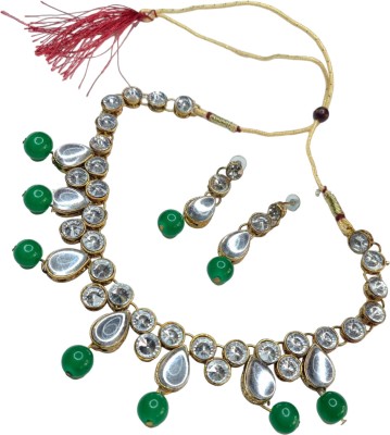 Shivay Fashion LLP Alloy Brass Green Jewellery Set(Pack of 1)