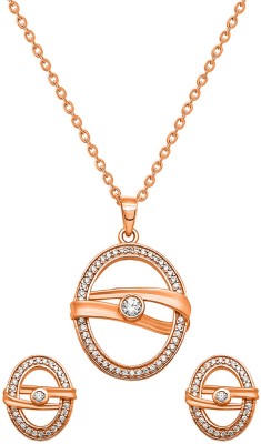 Silberry Sterling Silver Gold-plated Rose Gold Jewellery Set(Pack of 3)