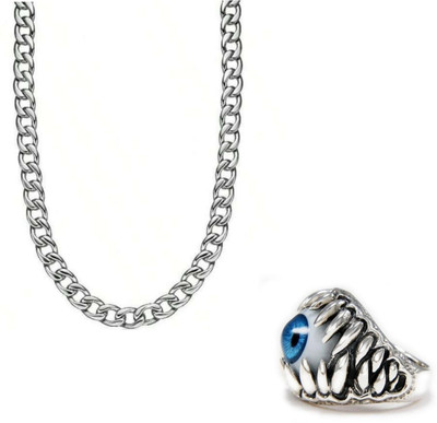 MAATRCHAAYA Alloy Sterling Silver Blue, Silver Jewellery Set(Pack of 1)