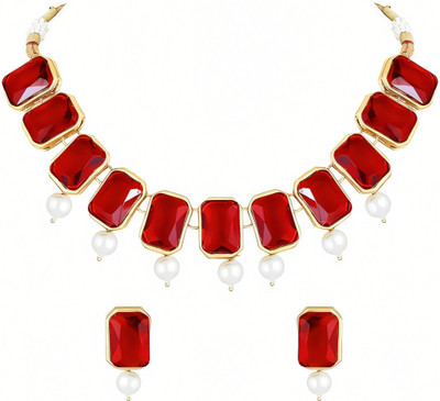 RAUNAK CREATION Alloy Red Jewellery Set(Pack of 1)