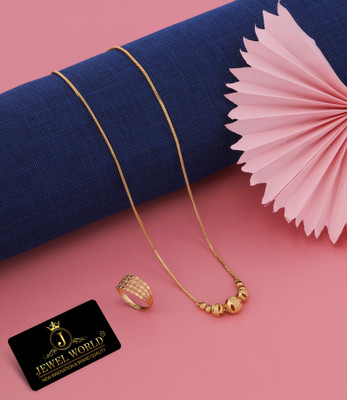 Jewel WORLD Alloy Gold-plated Gold Jewellery Set(Pack of 1)