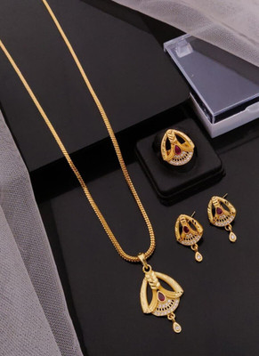 Shreeji imitation Brass Gold-plated Gold Jewellery Set(Pack of 1)