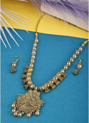 SKG Fashion Store Alloy Gold-plated Gold Jewellery Set(Pack of 1)