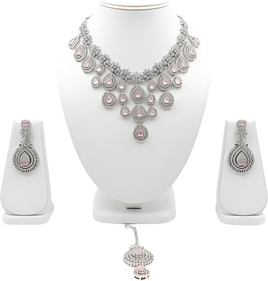 Amira Fashion Alloy Silver Jewellery Set(Pack of 1)