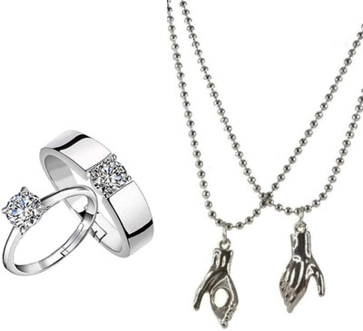 house of common Stainless Steel Silver Silver Jewellery Set(Pack of 4)