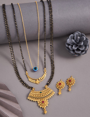 YEMBON Brass Gold-plated Gold Jewellery Set(Pack of 1)