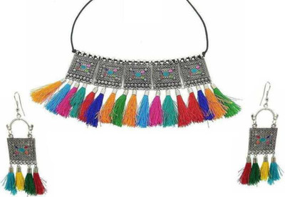 SGM Oxidised Silver Multicolor Jewellery Set(Pack of 1)