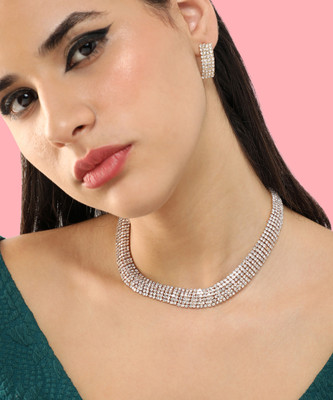 SOHI Alloy Gold-plated Silver Jewellery Set(Pack of 1)
