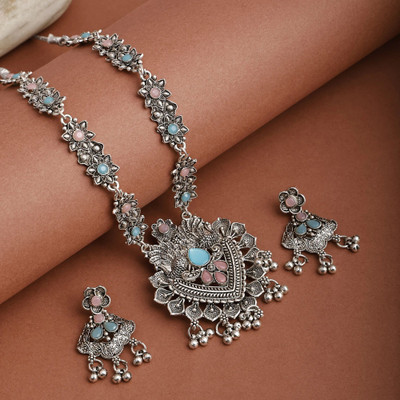 Anamya Collections Alloy Blue Jewellery Set(Pack of 1)