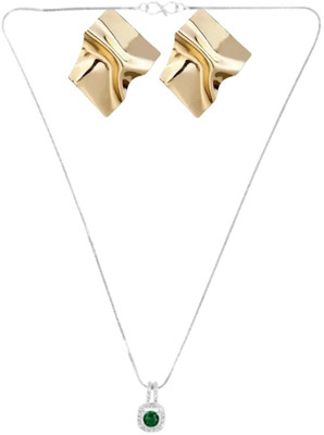 SRK Fashions Alloy Green, Gold Jewellery Set(Pack of 1)