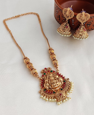 Orbis Alloy Gold-plated Multicolor Jewellery Set(Pack of 1)