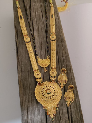 samp Brass Gold-plated Gold Jewellery Set(Pack of 1)