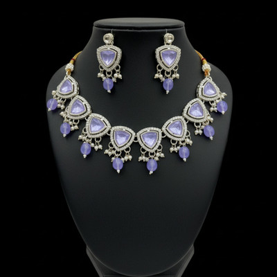 Rajasthankundan Alloy Gold-plated Multicolor Jewellery Set(Pack of 1)