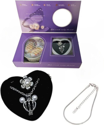 Lovegifts Alloy Rhodium Silver Jewellery Set(Pack of 1)