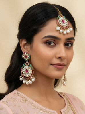 NYRO Brass Gold-plated Multicolor Jewellery Set(Pack of 1)