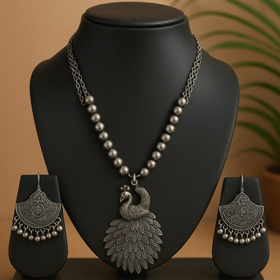Sovar Oxidised Silver Silver Jewellery Set(Pack of 1)