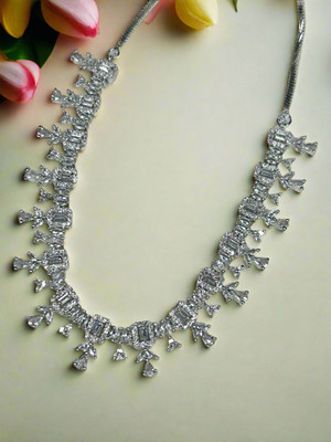 Bijou Copper Rhodium Platinum Jewellery Set(Pack of 3)