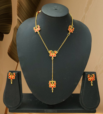 ajs hub Copper Red, Gold Jewellery Set(Pack of 1)