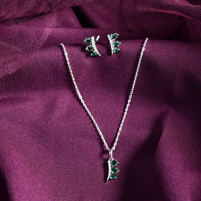 CLARA Sterling Silver Rhodium Silver Jewellery Set(Pack of 3)
