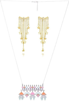 SKG Fashions Stone Multicolor, Gold Jewellery Set(Pack of 1)