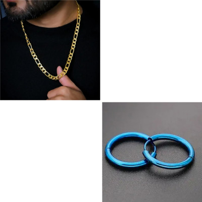 MAATRCHAAYA Stainless Steel Sterling Silver, Gold-plated Gold, Blue Jewellery Set(Pack of 2)