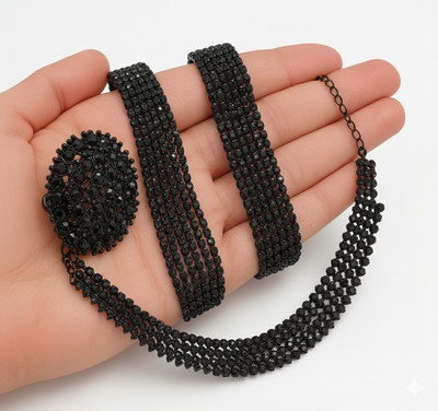 Divinetouch Alloy Black Jewellery Set(Pack of 2)