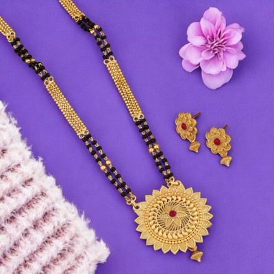 Seora Alloy Gold-plated Gold Jewellery Set(Pack of 2)