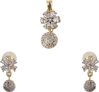 M Creation Alloy Gold-plated Gold Jewellery Set(Pack of 1)