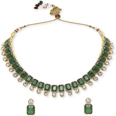 fabula Alloy Gold-plated Green, White, Gold Jewellery Set(Pack of 2)