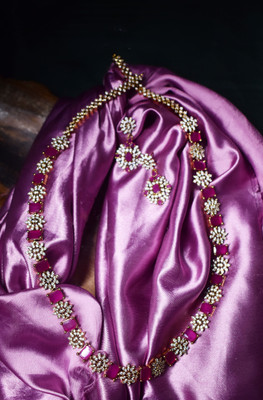 gvg Alloy Pink Jewellery Set(Pack of 2)