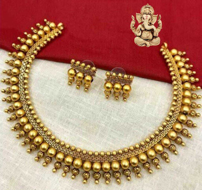 SUNDHA CREATION Copper Copper Gold Jewellery Set(Pack of 1)
