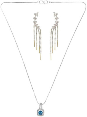 SRK Fashions Alloy Blue, Silver Jewellery Set(Pack of 1)