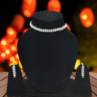 Vitorini Alloy White Jewellery Set(Pack of 2)