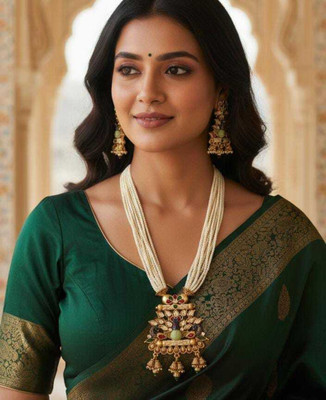 URVSSTORE Brass Gold-plated Multicolor Jewellery Set(Pack of 3)