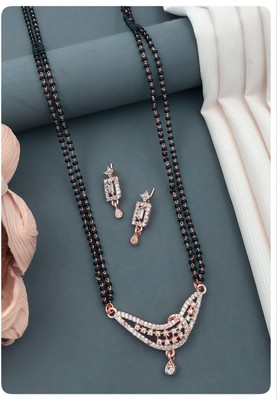 Radheshyam Creation Alloy Gold-plated Rose Gold Jewellery Set(Pack of 3)