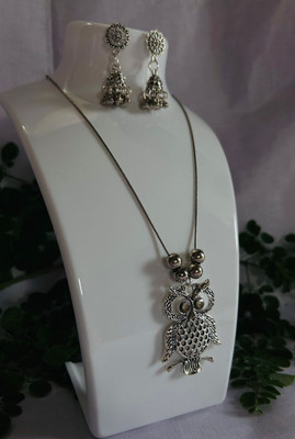 MS Creation Brass Brass Silver Jewellery Set(Pack of 2)