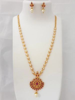 Laforword Brass Gold-plated Gold Jewellery Set(Pack of 1)
