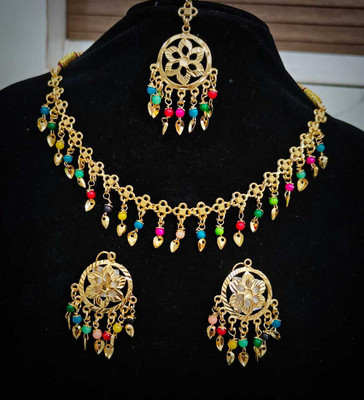 shyam enterprises Brass Gold-plated Gold Jewellery Set(Pack of 1)