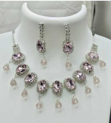 RAHUL TRADERS Alloy Gold-plated Purple Jewellery Set(Pack of 1)