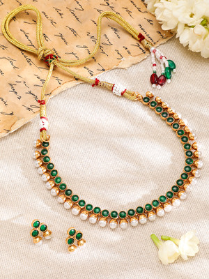 RUBANS Brass Gold-plated Gold Jewellery Set(Pack of 1)