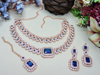 VATSALYA creation Alloy Gold-plated Turquoise Jewellery Set(Pack of 1)