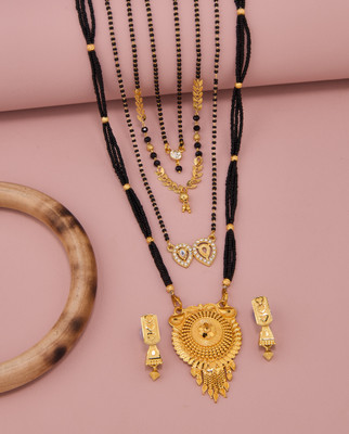 TheSanga Brass Gold-plated Gold Jewellery Set(Pack of 1)