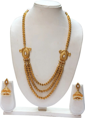 Swarajshop Copper Gold-plated Gold Jewellery Set(Pack of 1)