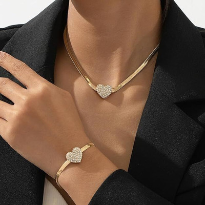 Lishanti Stainless Steel Gold Jewellery Set(Pack of 1)