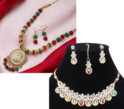 Pampy Angel Alloy Gold-plated Multicolor Jewellery Set(Pack of 2)